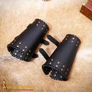 Medieval Studded Authentic Handcrafted Leather Bracers