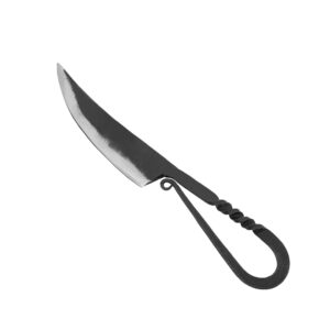 Iron Hand Forged Curved Knife with Curles