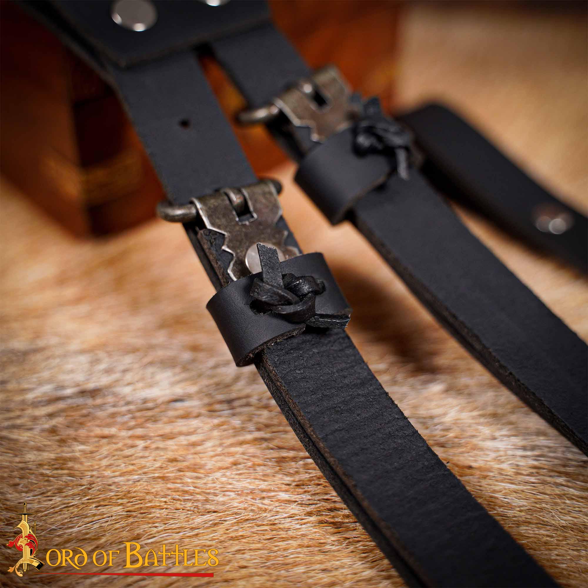 3 Point Leather Hanger Genuine Leather Holder-25363BK 7