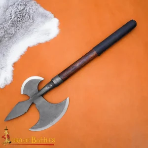 Fantasy Axe, Hand-Forged Blade – Late Medieval Halberd Double-Headed Axe