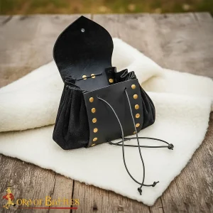 Suede Leather Pouch Medieval