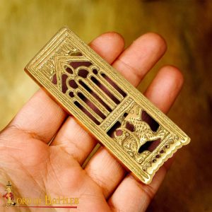 Medieval Lion Pure Solid Brass Belt End Chape Functional Belt Accessory