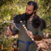 9th Century Viking Hand Axe Forged Iron Head with Ash Wood Handle and Leather Sheath 60569 ASH 5