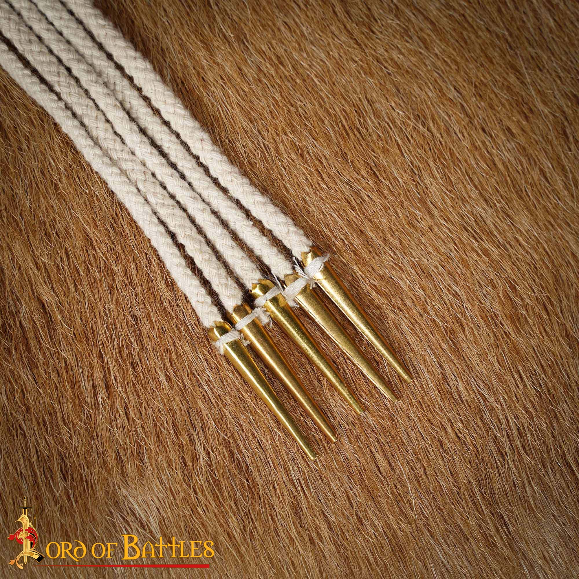 Brass Aiglets with Cotton Strings-7451E-5Pcs 5