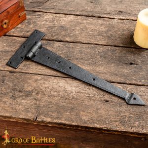 Hand-Forged Iron Rustic Door Hinge – Heavy Duty Strap Hinge for Gates, Cabinets & Chests