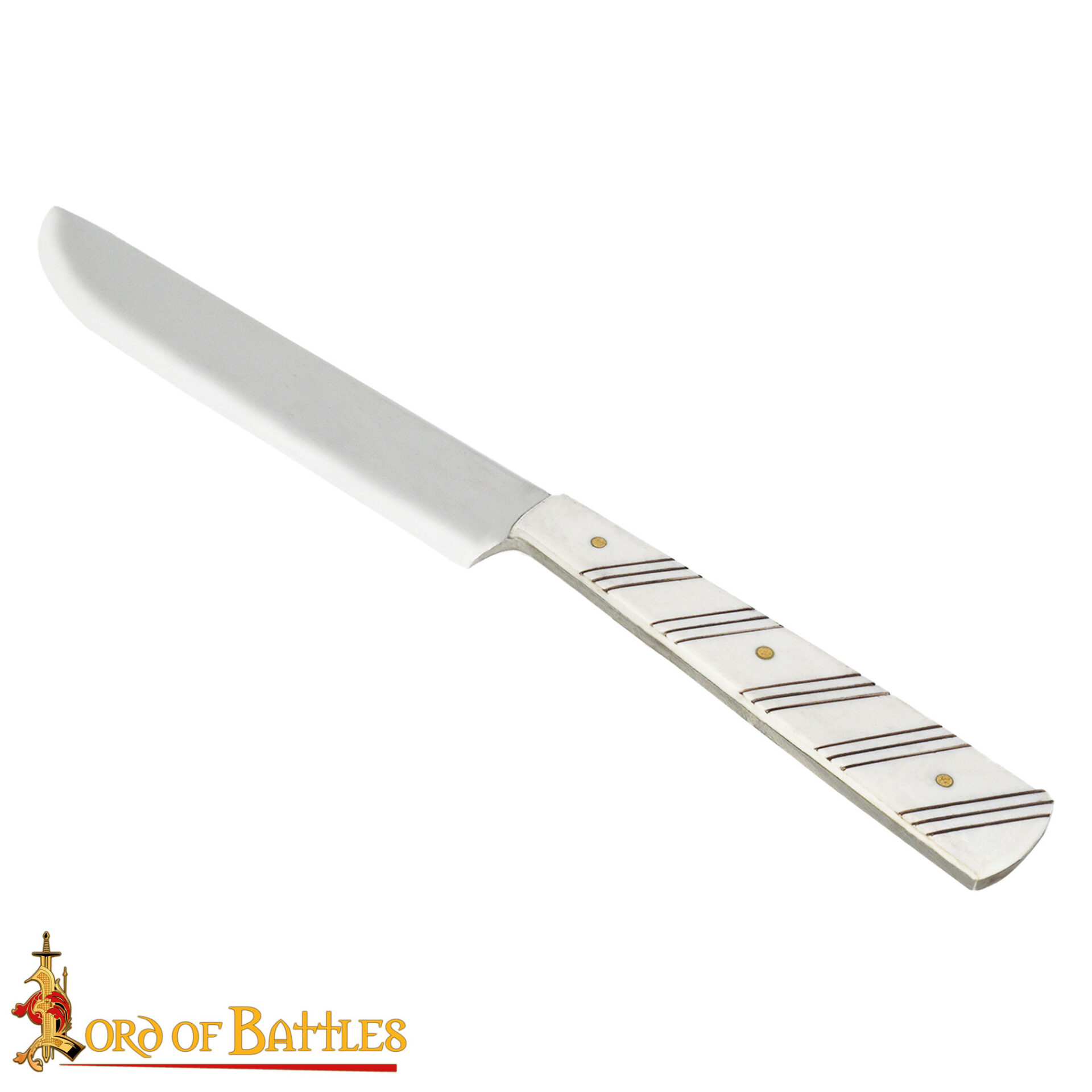 Medieval Stainless Steel Knife with Polished Bone Handle-25650 3