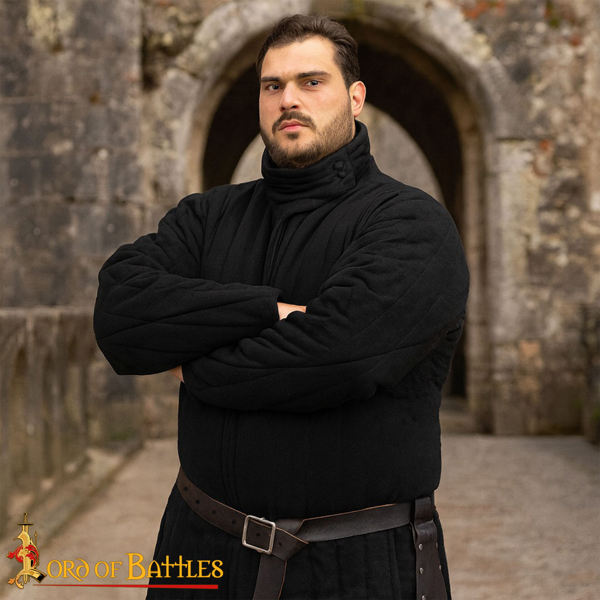 Medieval Triple Layered Padded Gambeson 7108BK