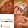 Prehistoric Flint Arrowheads – Neolithic Stone Age Spear Arrow Tips 1207D 5pcs 6