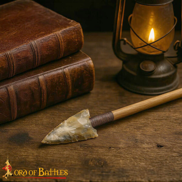 Prehistoric Flint Arrowheads – Neolithic Stone Age Spear Arrow Tips 1207D 5pcs 6