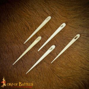 Viking Bone Needle Set of 5 Handcrafted Genuine Bone Accessory