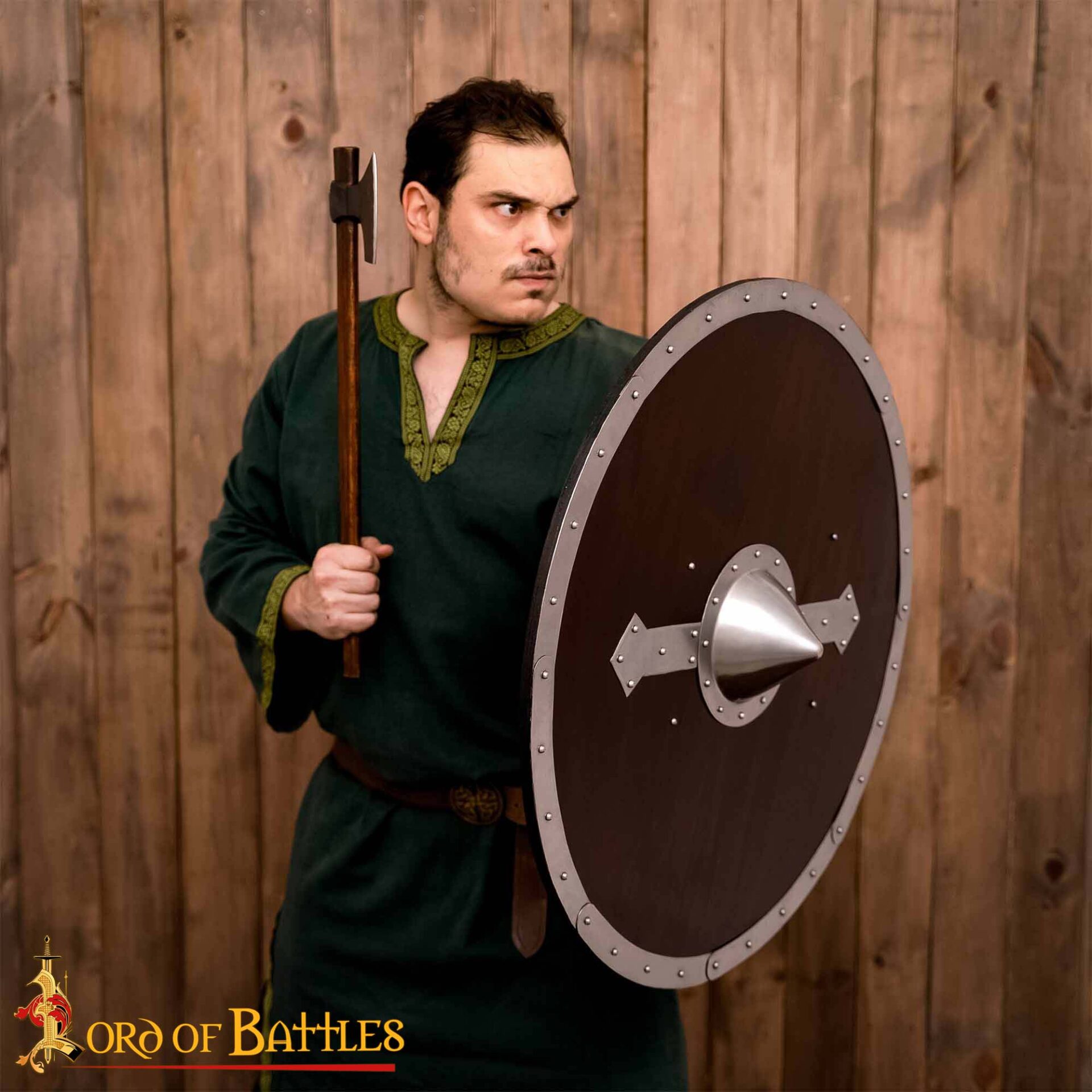 Viking Round Shield Handmade Wooden Shield-60374 1