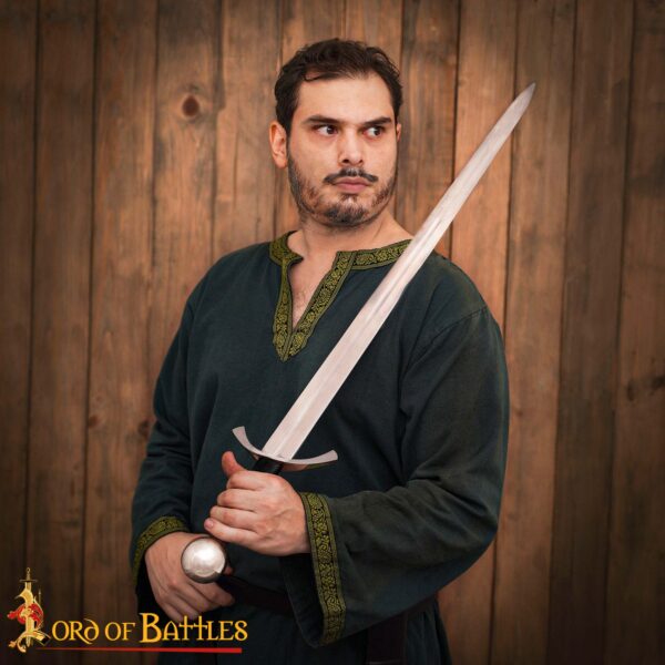 Traditionally Hand-Forged Archer’s Medieval War Sword – 38” Decorative Blade with Scabbard - Image 7