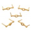 Medieval Belt Studs or Conchos Pure Solid Brass Set of 5
