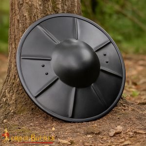 Medieval Round Fluted Buckler Fencing Steel Shield