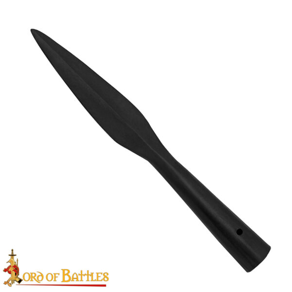 Medieval Black Spear Head Hand Forged from Carbon Steel 8.5 inches - Image 4