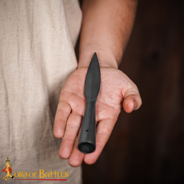Medieval Black Spear Head Hand Forged from Carbon Steel 8.5 inches - Image 5