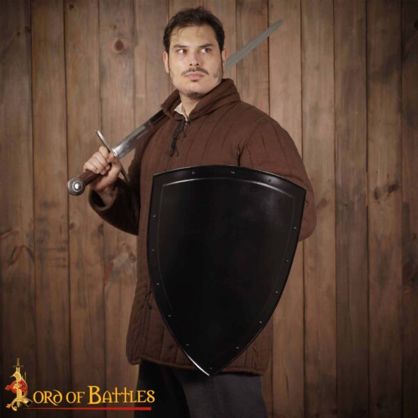 Medieval Templar Heater Shield Hand Forged Customizable - Image 2