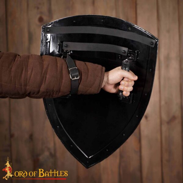 Medieval Templar Heater Shield Hand Forged Customizable - Image 6
