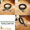 14th Century Medieval Green Leather Belt with Brass Buckle 26063GR 6