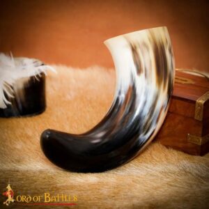 Medieval Viking Drinking Horn crafted from Authentic Ox horn