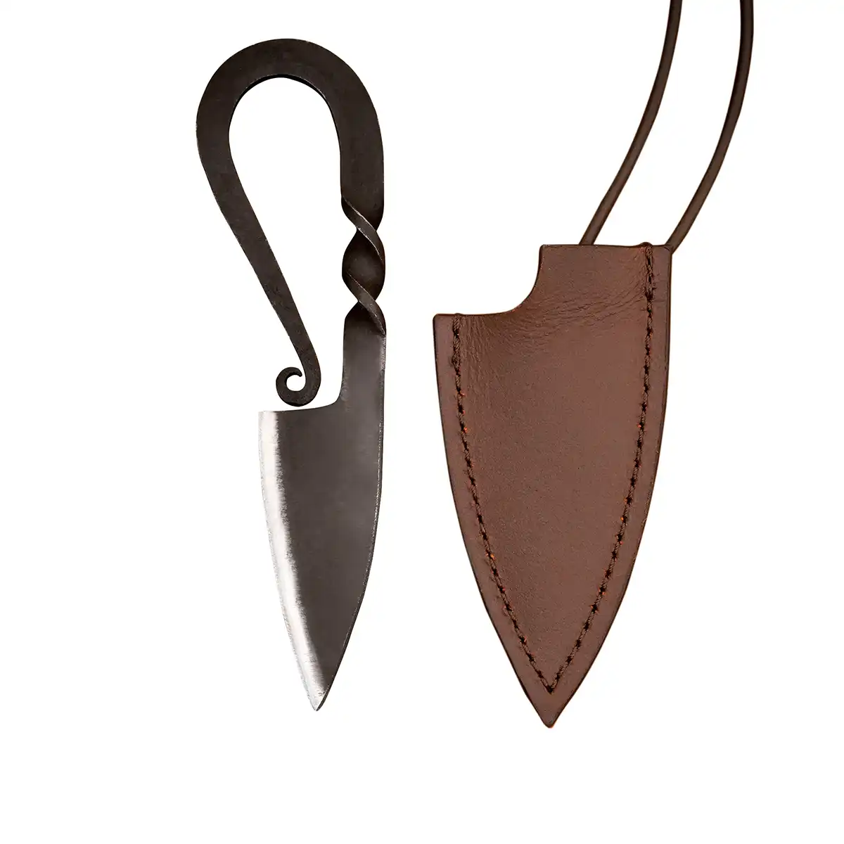 Viking Neck Knife with Leather Sheath Viking Neck Knife with Leather Sheath - Image 4