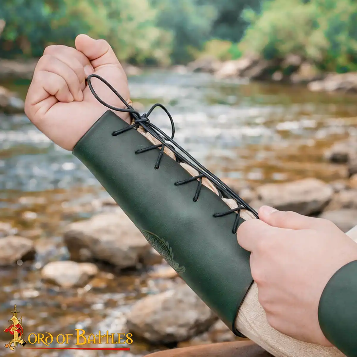 Genuine Leather Bracers with Embossed Fantasy Dragon Design Genuine Leather Bracers with Embossed Fantasy Dragon Design - Image 7