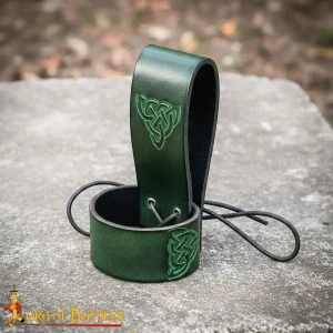 Genuine Leather Holder with Embossed Celtic Knotwork