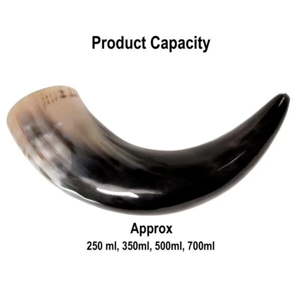 Medieval Viking Drinking Horn crafted from Authentic Ox horn - Image 3