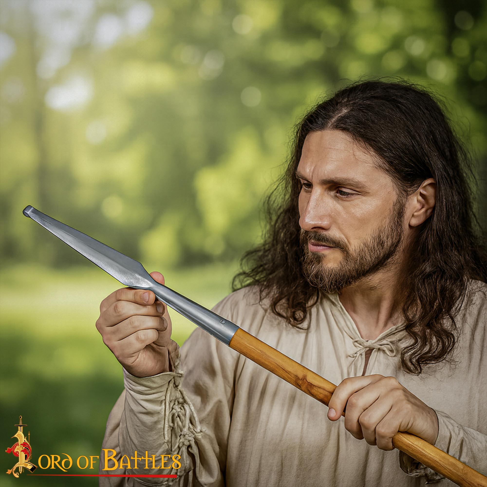 Medieval Blunt Spear Head Forged from Carbon Steel - 25955 1