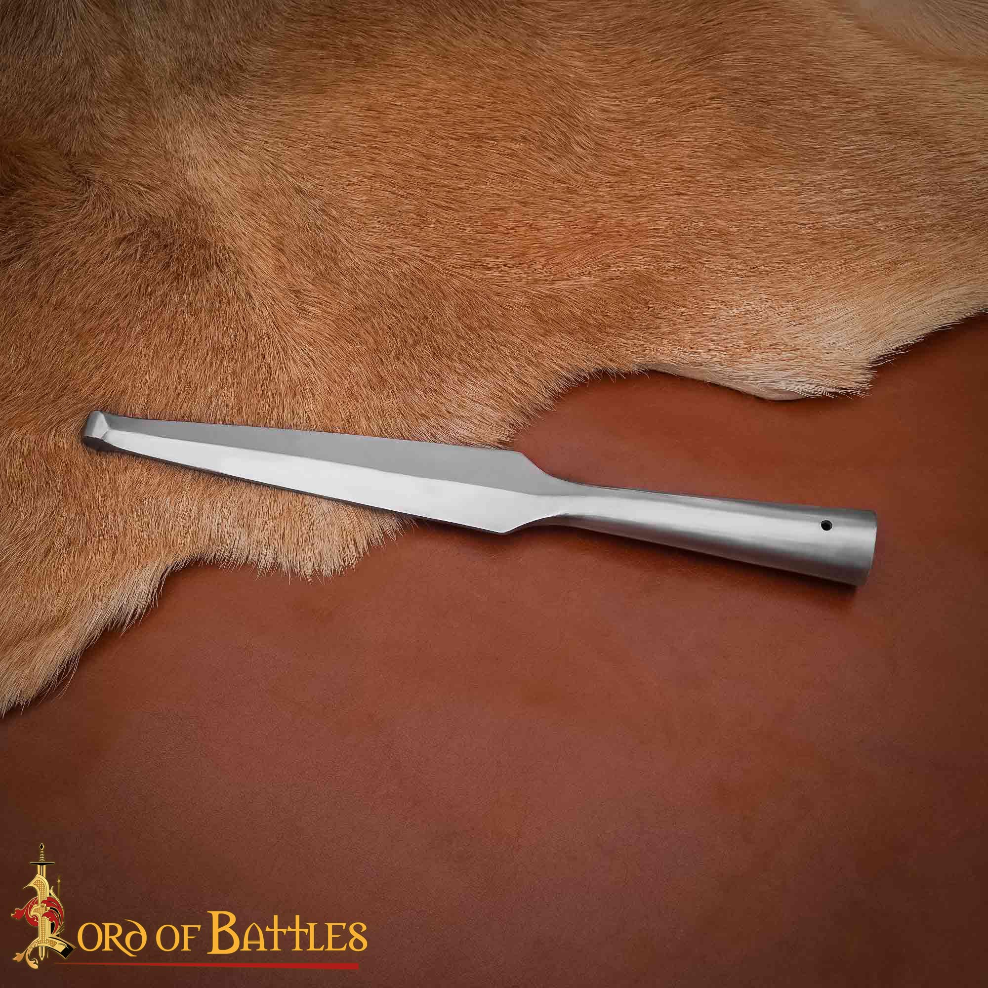 Medieval Blunt Spear Head Forged from Carbon Steel - 25955 5