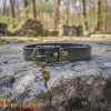 Medieval Leather Belt with Ornate Embossed Design Genuine Leather with Antique Brass Buckle - 26063CBR