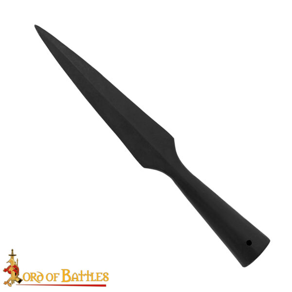 Medieval Black Spear Head Hand Forged from Carbon Steel 11.5 inches - Image 4
