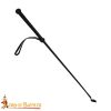 Medieval Whip Black Leather Riding Crop with Wrist Strap-13203BK 4