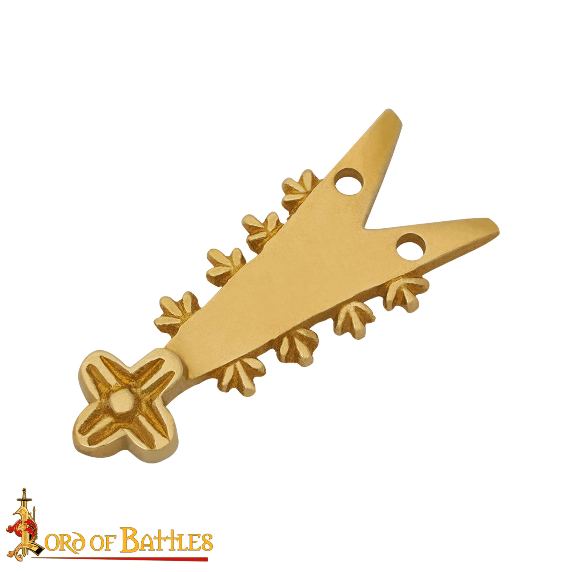 14th Century Medieval Solid Brass Strap-End-8943 3