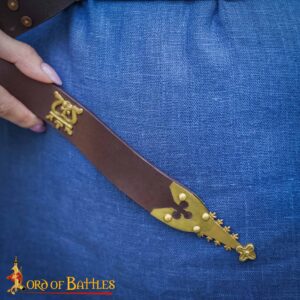 Renaissance Pure Solid Brass Belt End Chape Functional Accessory