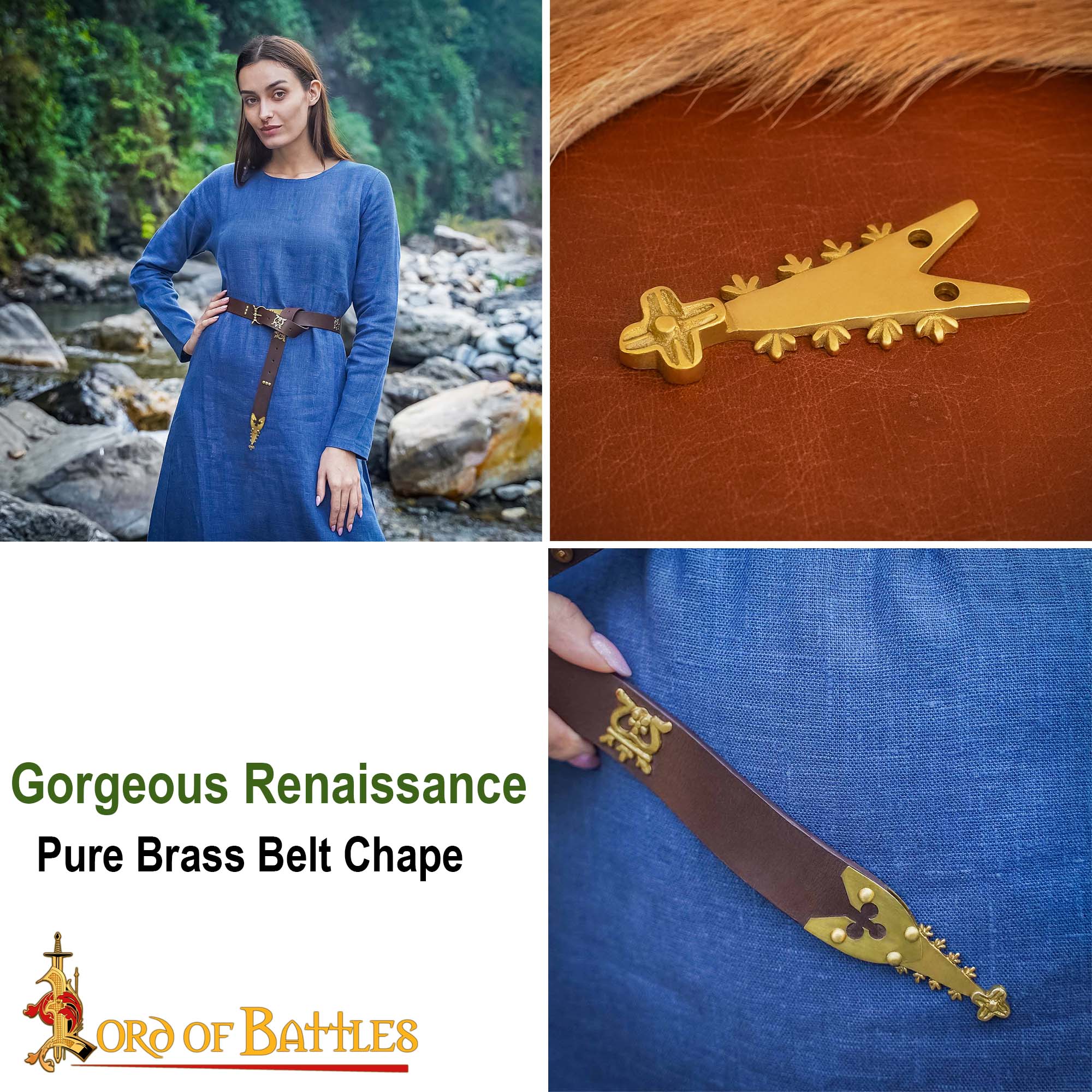 14th Century Medieval Solid Brass Strap-End-8943 6