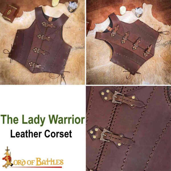 The Lady Warrior Leather Corset - Image 12