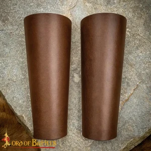 Plain Leather Bracers Handcrafted