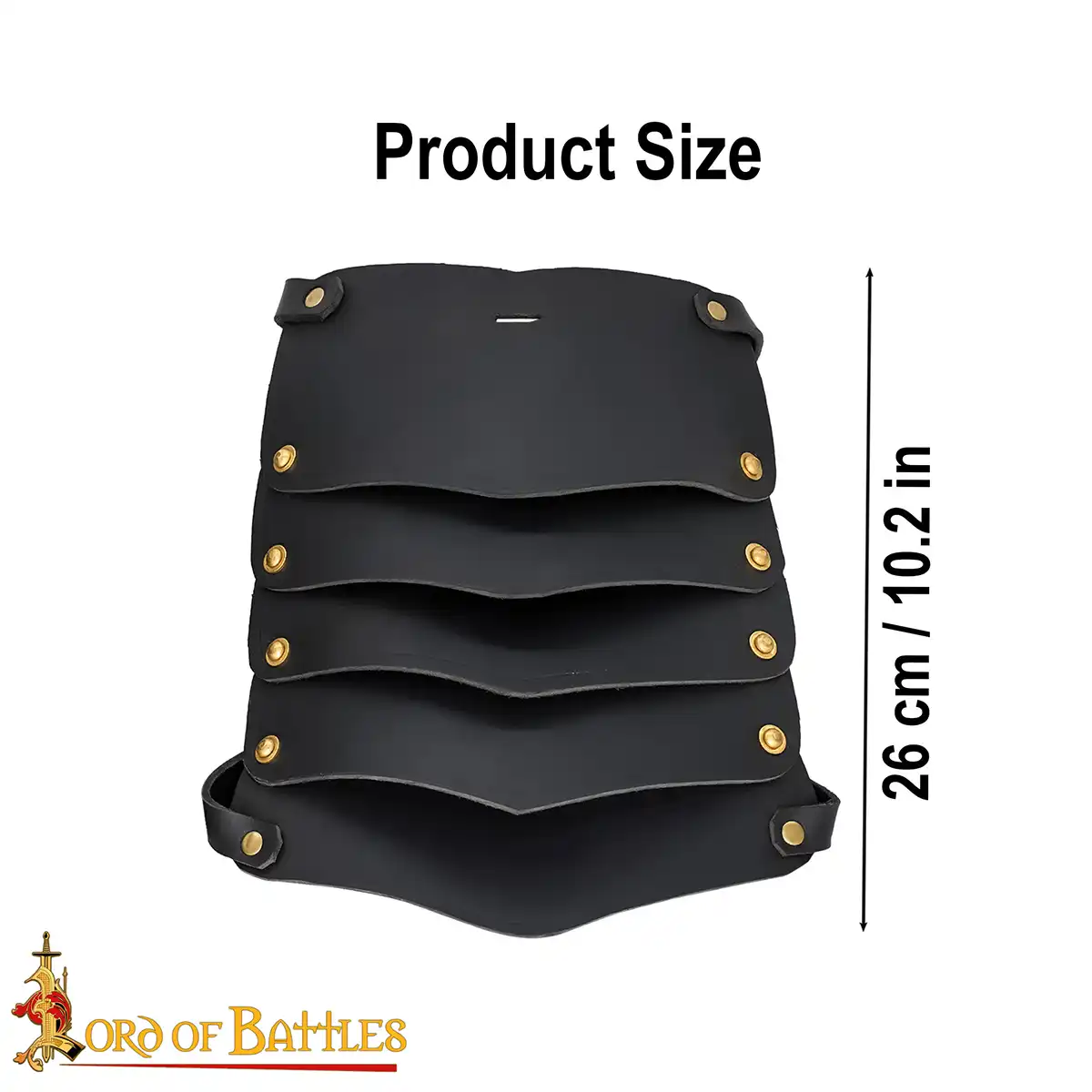 Viking-Inspired Leather Pauldrons with Brass Rivets | Medieval LARP & Stage Shoulder Armor Viking-Inspired Leather Pauldrons with Brass Rivets | Medieval LARP & Stage Shoulder Armor - Image 3