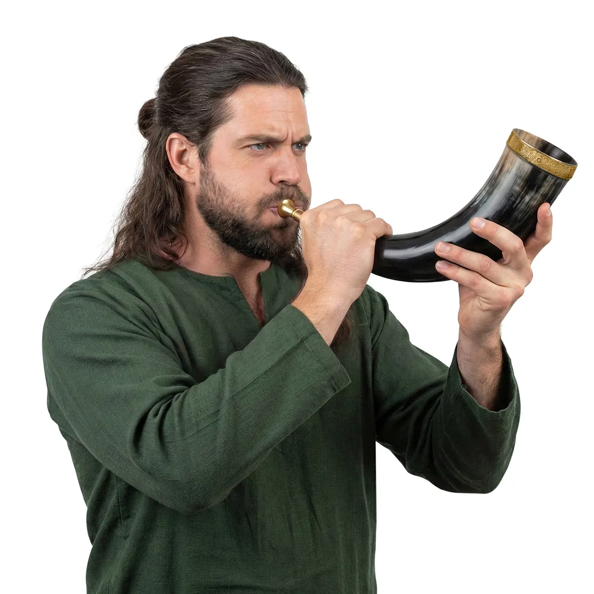 Medieval Viking Fully Functional Bigul Handcrafted Genuine Ox Horn Medieval Viking Fully Functional Bigul Handcrafted Genuine Ox Horn - Image 5