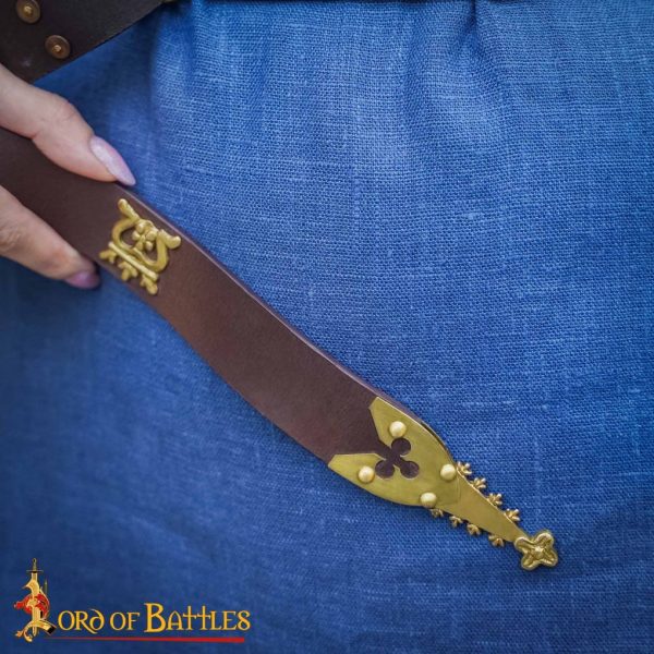 Renaissance Pure Solid Brass Belt End Chape Functional Accessory - Image 5