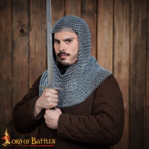 Round Ring Chainmail Classic Coif, Butted, ID 10 mm