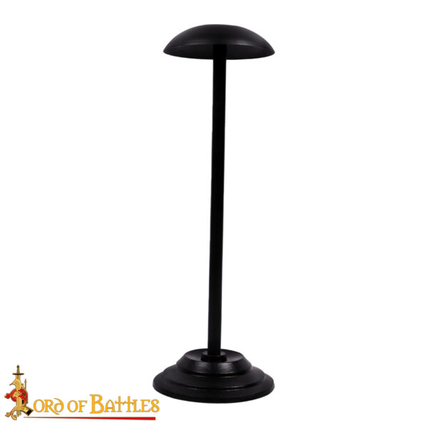 Handmade Iron 17" Tall Helmet Stand for Helmets without Aventail - Image 4