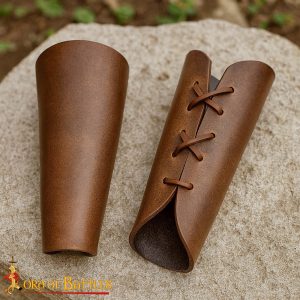 Handcrafted Medieval Authentic Leather Bracers