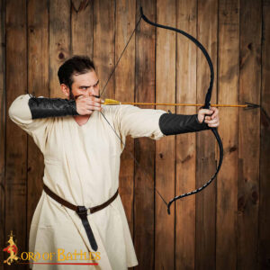 Medieval Leather Archery Bracer with Thumb Guard | Quilted Arm Protection for Archers & Adventurers