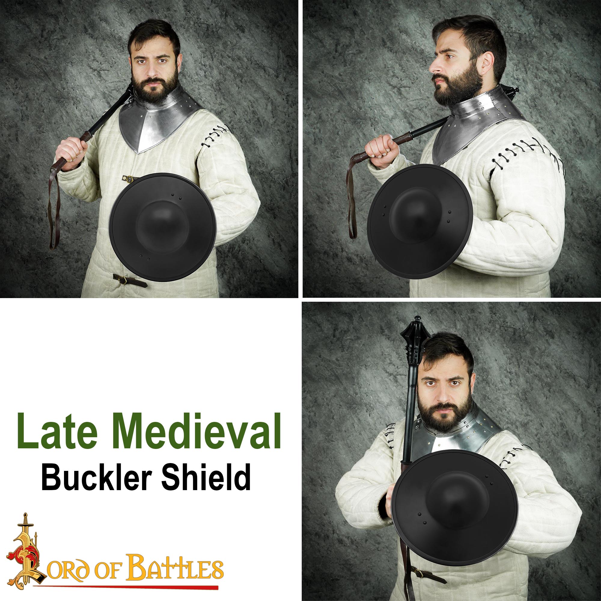 15th Century Medieval Steel Buckler Shield-2132BK16 7