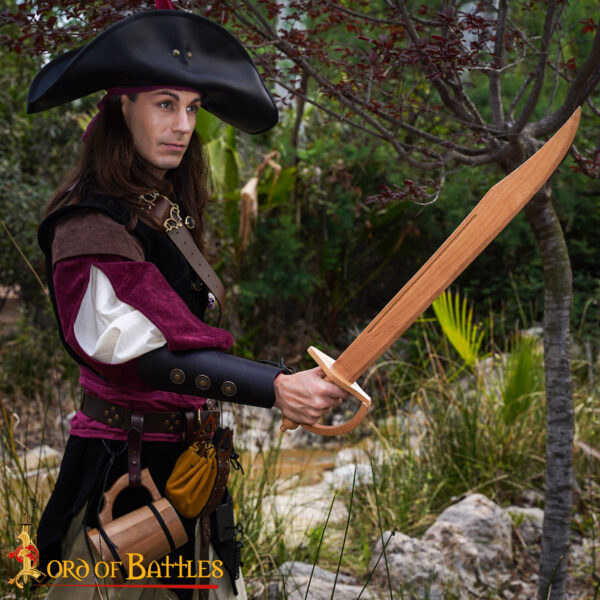 Pirate Cutlass Handcrafted Functional Wooden Training Sword - Image 2