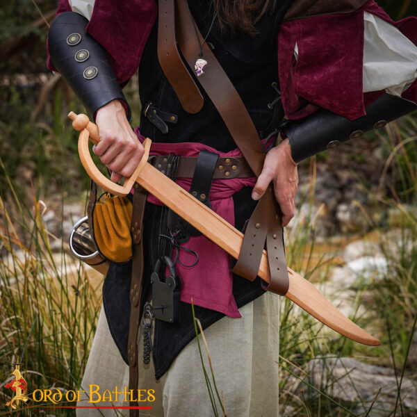 Pirate Cutlass Handcrafted Functional Wooden Training Sword - Image 6