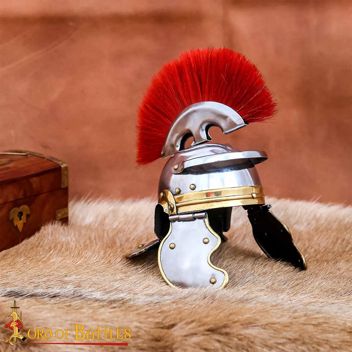 Miniature Roman Helmet - Centurion Helm with Stand Miniature Roman Helmet - Centurion Helm with Stand - Image 2