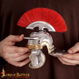 Miniature Roman Helmet - Centurion Helm with Stand